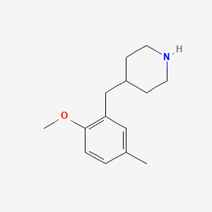 molecular formula C14H21NO B12636776 4-(2-Methoxy-5-methyl-benzyl)-piperidine CAS No. 955314-98-4