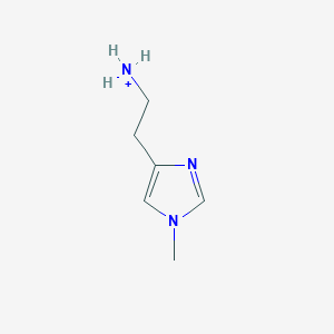 molecular formula C6H12N3+ B1263705 N(tele)-methylhistaminium 