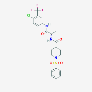 molecular formula C23H25ClF3N3O4S B12637244 C23H25ClF3N3O4S 
