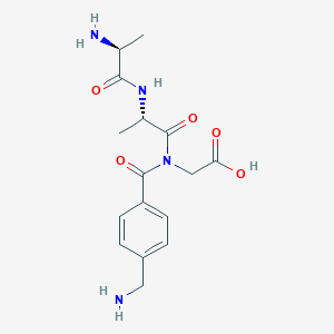 molecular formula C16H22N4O5 B12637298 L-Alanyl-L-alanyl-N-[4-(aminomethyl)benzoyl]glycine CAS No. 920281-82-9