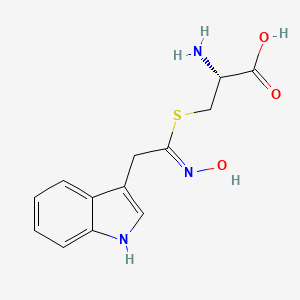 molecular formula C13H15N3O3S B1263735 S-(Indolylmethylthiohydroximoyl)-L-cysteine 
