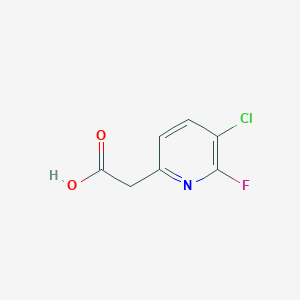 molecular formula C7H5ClFNO2 B12637361 (5-Chloro-6-fluoropyridin-2-YL)acetic acid 