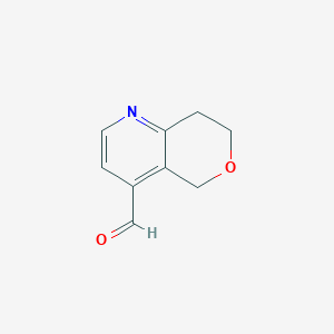molecular formula C9H9NO2 B12637585 7,8-Dihydro-5H-pyrano[4,3-B]pyridine-4-carbaldehyde CAS No. 1196156-09-8