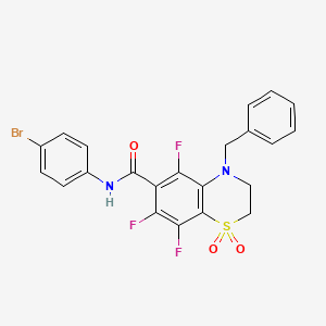molecular formula C22H16BrF3N2O3S B12637621 C22H16BrF3N2O3S 