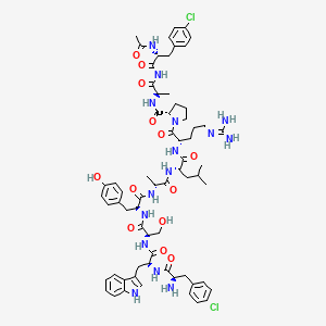 molecular formula C66H85Cl2N15O13 B1263767 N-Ac-(4-Cl-Phe)(1)-(4-Cl-Phe)(2)-Trp(3)-Lys(6)-AlaNH2(10)-LHRH CAS No. 81608-55-1
