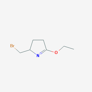 molecular formula C7H12BrNO B126379 2-(Bromomethyl)-5-ethoxy-3,4-dihydro-2H-pyrrole CAS No. 154244-19-6