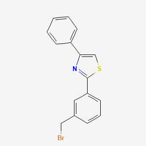 molecular formula C16H12BrNS B12637945 2-[3-(Bromomethyl)phenyl]-4-phenylthiazole 