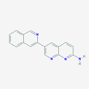 molecular formula C17H12N4 B12638037 6-(Quinolin-2-YL)-1,8-naphthyridin-2-amine 