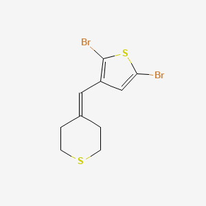 molecular formula C10H10Br2S2 B12638050 4-[(2,5-Dibromothiophen-3-yl)methylidene]thiane CAS No. 918941-38-5
