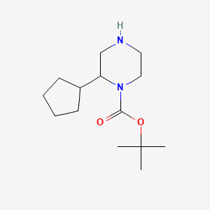 molecular formula C14H26N2O2 B12638059 2-Cyclopentyl-piperazine-1-carboxylic acid tert-butyl ester 