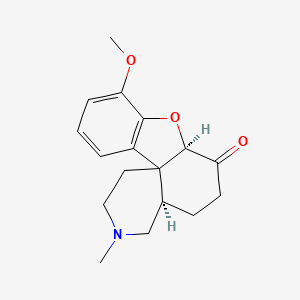 molecular formula C17H21NO3 B1263806 (4aR,7aR)-9-methoxy-3-methyl-2,4,4a,5,6,7a-hexahydro-1H-benzofuro[3,2-e]isoquinolin-7-one 
