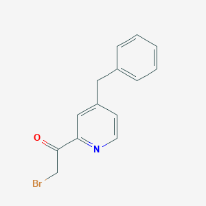 molecular formula C14H12BrNO B12638087 1-(4-Benzylpyridin-2-yl)-2-bromoethanone 