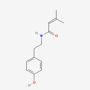 molecular formula C13H17NO2 B12638124 N-[2-(4-Hydroxyphenyl)ethyl]-3-methylbut-2-enamide CAS No. 921607-21-8