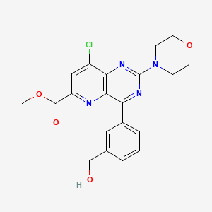 molecular formula C20H19ClN4O4 B12638355 Methyl 8-chloro-4-[3-(hydroxymethyl)phenyl]-2-morpholin-4-ylpyrido[3,2-d]pyrimidine-6-carboxylate 