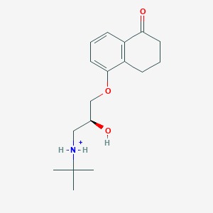molecular formula C17H26NO3+ B1263861 Levobunolol(1+) 