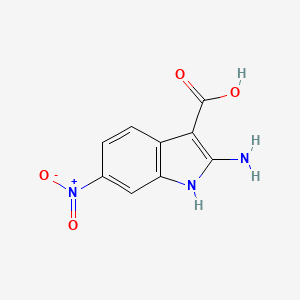 molecular formula C9H7N3O4 B12638657 2-Amino-6-nitro-1H-indole-3-carboxylic acid CAS No. 937673-92-2