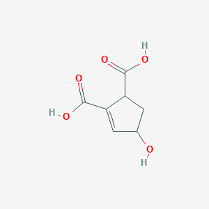 molecular formula C7H8O5 B12638668 4-Hydroxycyclopent-2-ene-1,2-dicarboxylic acid CAS No. 918827-56-2