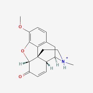 molecular formula C18H20NO3+ B1263875 Codeinone(1+) 
