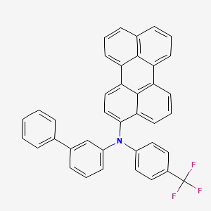 molecular formula C39H24F3N B12638781 N-([1,1'-Biphenyl]-3-yl)-N-[4-(trifluoromethyl)phenyl]perylen-3-amine CAS No. 922184-84-7
