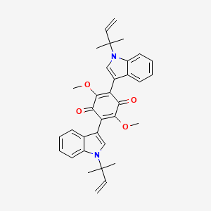 molecular formula C34H34N2O4 B1263908 Asterriquinone dimethyl ether CAS No. 60924-75-6