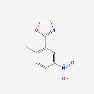 molecular formula C10H8N2O3 B12639371 2-(2-Methyl-5-nitrophenyl)-1,3-oxazole 