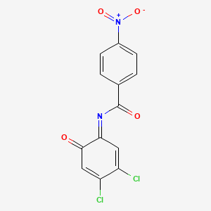 molecular formula C13H6Cl2N2O4 B12639450 N-(3,4-Dichloro-6-oxocyclohexa-2,4-dien-1-ylidene)-4-nitrobenzamide CAS No. 921198-77-8