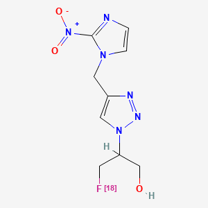molecular formula C9H11FN6O3 B1263953 Flortanidazole F-18 CAS No. 1070878-86-2