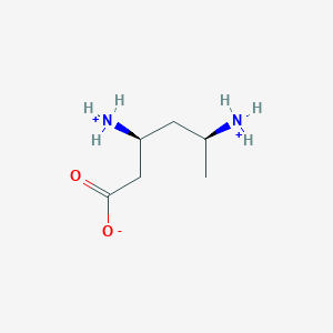 molecular formula C6H15N2O2+ B1263959 (3S,5S)-3,5-diaminohexanoate 