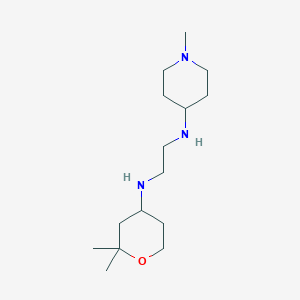 molecular formula C15H31N3O B12639656 N-(2,2-dimethyltetrahydro-2H-pyran-4-yl)-N'-(1-methylpiperidin-4-yl)ethane-1,2-diamine 