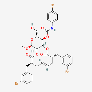 [(1S,4S,6E,9S,12R,13S,15R,16R)-4,9-bis[(3-bromophenyl)methyl]-15-(hydroxymethyl)-13-methoxy-3,10-dioxo-2,11,14-trioxabicyclo[10.4.0]hexadec-6-en-16-yl] N-(4-bromophenyl)carbamate
