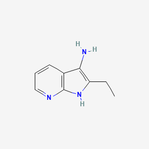 molecular formula C9H11N3 B12639719 1H-pyrrolo[2,3-b]pyridin-3-amine, 2-ethyl- 