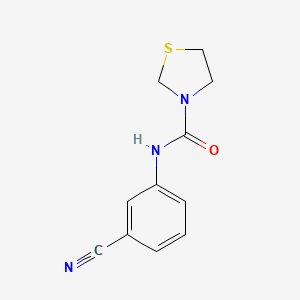 molecular formula C11H11N3OS B12639782 N-(3-Cyanophenyl)-1,3-thiazolidine-3-carboxamide CAS No. 918813-25-9
