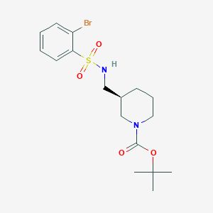 molecular formula C17H25BrN2O4S B12639866 tert-Butyl (3S)-3-{[(2-bromobenzene-1-sulfonyl)amino]methyl}piperidine-1-carboxylate CAS No. 1002360-26-0