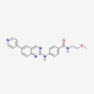 molecular formula C23H21N5O2 B1263992 N-(2-Methoxyethyl)-4-[(6-Pyridin-4-Ylquinazolin-2-Yl)amino]benzamide 