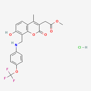 molecular formula C21H19ClF3NO6 B12640057 C21H19ClF3NO6 