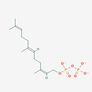 molecular formula C15H25O7P2-3 B1264006 2-cis,6-trans-Farnesyl diphosphate(3-) 