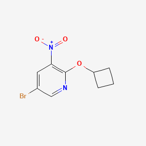 molecular formula C9H9BrN2O3 B12640084 5-Bromo-2-cyclobutoxy-3-nitro-pyridine CAS No. 947534-27-2