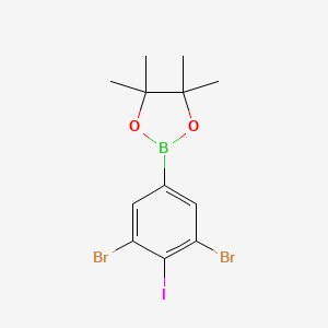 molecular formula C12H14BBr2IO2 B12640185 2-(3,5-Dibromo-4-iodophenyl) 4,4,5,5-tetramethyl-1,3,2-dioxaborolane CAS No. 942069-67-2