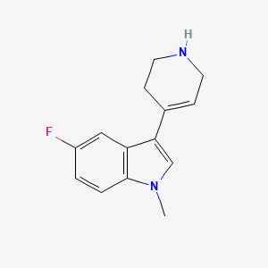 molecular formula C14H15FN2 B12640264 5-fluoro-1-methyl-3-(1,2,3,6-tetrahydropyridin-4-yl)-1H-indole 