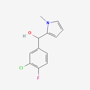 molecular formula C12H11ClFNO B12640274 3-Chloro-4-fluorophenyl-(1-methyl-2-pyrrolyl)methanol 