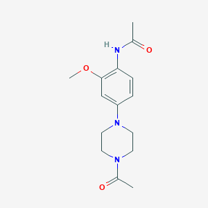 molecular formula C15H21N3O3 B12640343 N-[4-(4-acetylpiperazin-1-yl)-2-methoxyphenyl]acetamide 
