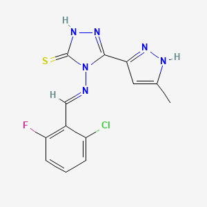 molecular formula C13H10ClFN6S B12640520 C13H10ClFN6S 