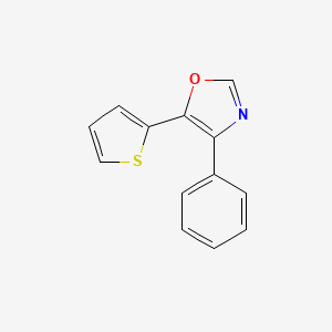 molecular formula C13H9NOS B12640568 4-Phenyl-5-(thiophen-2-yl)-1,3-oxazole CAS No. 959977-85-6