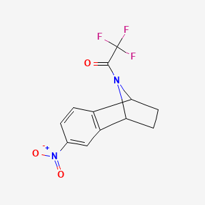 molecular formula C12H9F3N2O3 B12640582 Ethanone, 2,2,2-trifluoro-1-(1,2,3,4-tetrahydro-6-nitronaphthalen-1,4-imin-9-yl)- CAS No. 942491-78-3