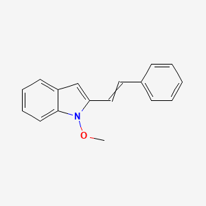 molecular formula C17H15NO B12640614 1-Methoxy-2-(2-phenylethenyl)-1H-indole CAS No. 919119-87-2