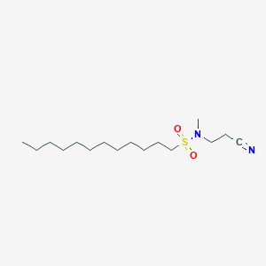 molecular formula C16H32N2O2S B12640686 N-(2-Cyanoethyl)-N-methyldodecane-1-sulfonamide CAS No. 920527-55-5