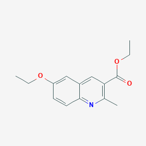 molecular formula C15H17NO3 B12640687 6-Ethoxy-2-methylquinoline-3-carboxylic acid ethyl ester CAS No. 948289-68-7