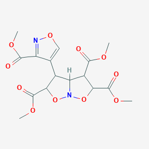 molecular formula C16H18N2O11 B12640693 trimethyl 3-(3-methoxycarbonyl-1,2-oxazol-4-yl)-3,3a,4,5-tetrahydro-2H-[1,2]oxazolo[2,3-b][1,2]oxazole-2,4,5-tricarboxylate 