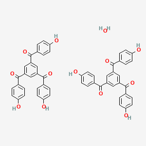 molecular formula C54H38O13 B12640699 (Benzene-1,3,5-triyl)tris[(4-hydroxyphenyl)methanone]--water (2/1) CAS No. 919295-21-9