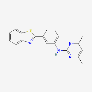molecular formula C19H16N4S B12640702 N-[3-(1,3-Benzothiazol-2-yl)phenyl]-4,6-dimethylpyrimidin-2-amine CAS No. 920519-36-4